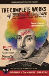the complete works of Shakespeare play poster